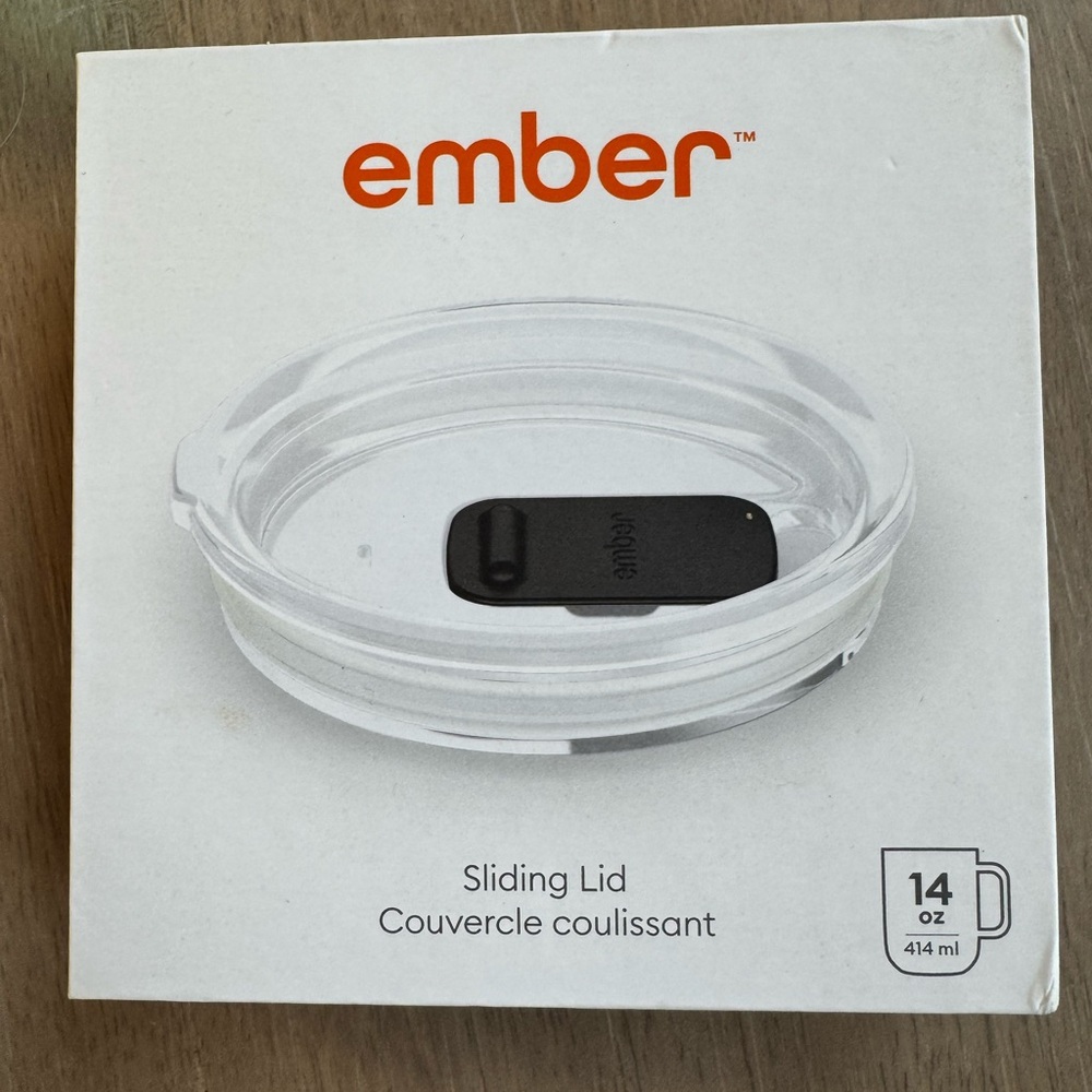 ember Sliding Lid for 14 oz Mug - Clear with Black Slider